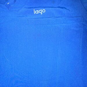 Blue Logo Embroidered Top